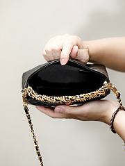 Chanel Clutch with Strap Lambskin Gold Plated Metal Black  - 5