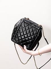 Chanel 24P Backpack Lambskin Black - 23x25x13cm - 3