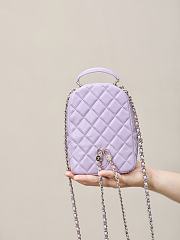 Chanel Classic Mini Backpack Caviar Gold Tone Light Purple - 18×13×9cm - 3