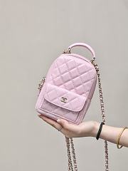 Chanel Classic Mini Backpack Caviar Gold Tone Light Pink - 18×13×9cm - 1