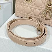 Dior Small Lady D-Joy Bag Light Pink Cannage Lambskin - 22x11.5x6cm - 4