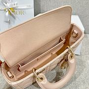 Dior Small Lady D-Joy Bag Light Pink Cannage Lambskin - 22x11.5x6cm - 3