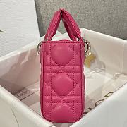 Dior Small Lady D-Joy Bag Hot Pink Cannage Lambskin - 22x11.5x6cm - 6