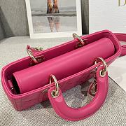 Dior Small Lady D-Joy Bag Hot Pink Cannage Lambskin - 22x11.5x6cm - 5