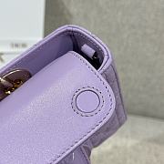 Dior Small Lady D-Joy Bag Purple Cannage Lambskin - 22x11.5x6cm - 5