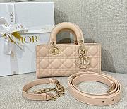 Dior Small Lady D-Joy Bag Light Pink Cannage Lambskin - 22x11.5x6cm - 1