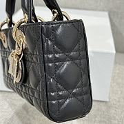 Dior Small Lady D-Joy Bag Black Cannage Lambskin - 22x11.5x6cm - 6