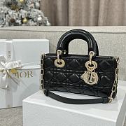 Dior Small Lady D-Joy Bag Black Cannage Lambskin - 22x11.5x6cm - 5