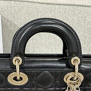 Dior Small Lady D-Joy Bag Black Cannage Lambskin - 22x11.5x6cm - 2