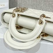 Dior Small Lady D-Joy Bag White Cannage Lambskin - 22x11.5x6cm - 6