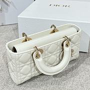 Dior Small Lady D-Joy Bag White Cannage Lambskin - 22x11.5x6cm - 5