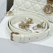 Dior Small Lady D-Joy Bag White Cannage Lambskin - 22x11.5x6cm - 4