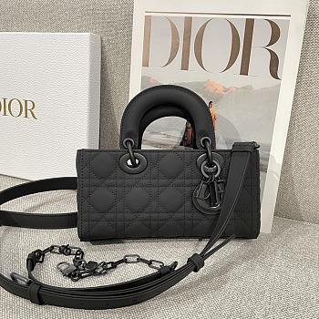 Dior Small Lady D-Joy Bag Ultramatte Black Cannage Calfskin - 22x11.5x6cm 