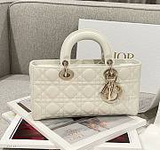 Dior Medium Lady D-Joy Bag Off White Cannage Lambskin - 26x13.5x5cm - 1