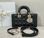 Dior Medium Lady D-Joy Bag Black Cannage Lambskin - 26x13.5x5cm - 1