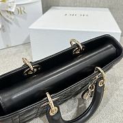 Dior Medium Lady D-Joy Bag Black Cannage Lambskin - 26x13.5x5cm - 6