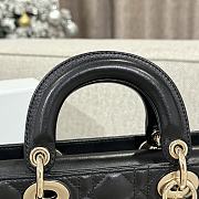 Dior Medium Lady D-Joy Bag Black Cannage Lambskin - 26x13.5x5cm - 3