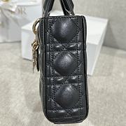 Dior Medium Lady D-Joy Bag Black Cannage Lambskin - 26x13.5x5cm - 5