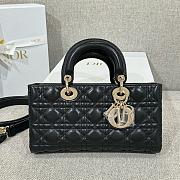 Dior Medium Lady D-Joy Bag Black Cannage Lambskin - 26x13.5x5cm - 4