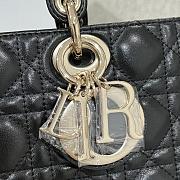 Dior Medium Lady D-Joy Bag Black Cannage Lambskin - 26x13.5x5cm - 2