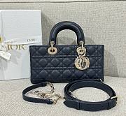 Dior Medium Lady D-Joy Bag Navy Cannage Lambskin - 26x13.5x5cm - 1