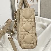 Dior Medium Lady D-Joy Bag Powder Beige Cannage Lambskin - 26x13.5x5cm - 3