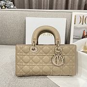 Dior Medium Lady D-Joy Bag Powder Beige Cannage Lambskin - 26x13.5x5cm - 6