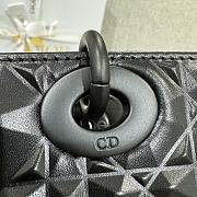 Dior Medium Lady D-Joy Bag Black With Diamond Motif - 26x13.5x5cm - 2