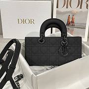 Dior Medium Lady D-Joy Bag Ultramatte Black Cannage Calfskin - 26x13.5x5cm - 1