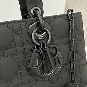 Dior Medium Lady D-Joy Bag Ultramatte Black Cannage Calfskin - 26x13.5x5cm - 4