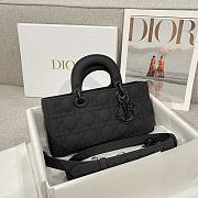 Dior Medium Lady D-Joy Bag Ultramatte Black Cannage Calfskin - 26x13.5x5cm - 3