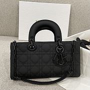 Dior Medium Lady D-Joy Bag Ultramatte Black Cannage Calfskin - 26x13.5x5cm - 2