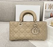 Dior Medium Lady D-Joy Bag Powder Beige Cannage Lambskin - 26x13.5x5cm - 1