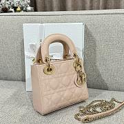 Mini Lady Dior Bag Powder Pink Patent Cannage Calfskin - 17x15x7cm - 4