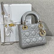 Mini Lady Dior Bag Metallic Cannage Lambskin - 17x15x7cm - 3