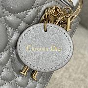 Small Lady Dior My ABCDior Bag Gray Cannage Lambskin - 20x17x8cm - 3