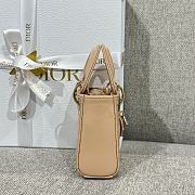 Lady Dior Micro Bag Beige Patent Cannage Calfskin - 12x10.2x5cm - 2