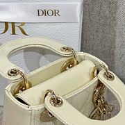 Lady Dior Micro Bag White Patent Cannage Calfskin - 12x10.2x5cm - 6