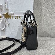 Lady Dior Micro Bag Black Patent Cannage Calfskin - 12x10.2x5cm - 3