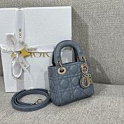 Lady Dior Micro Bag Cloud Blue Cannage Lambskin - 12x10.2x5cm - 2