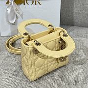 Lady Dior Micro Bag Yellow Cannage Lambskin - 12x10.2x5cm - 5