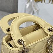 Lady Dior Micro Bag Yellow Cannage Lambskin - 12x10.2x5cm - 3