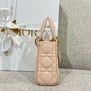 Lady Dior Micro Bag Pink Cannage Lambskin - 12x10.2x5cm - 6