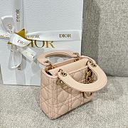 Lady Dior Micro Bag Pink Cannage Lambskin - 12x10.2x5cm - 2