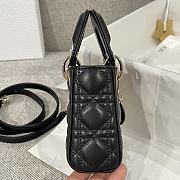 Lady Dior Micro Bag Black Cannage Lambskin - 12x10.2x5cm - 5