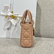 Lady Dior Micro Bag Milk Tea Cannage Lambskin - 12x10.2x5cm - 6