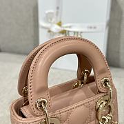 Lady Dior Micro Bag Milk Tea Cannage Lambskin - 12x10.2x5cm - 3