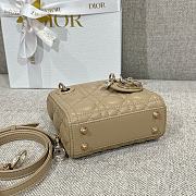 Lady Dior Micro Bag Dark Beige Cannage Lambskin - 12x10.2x5cm - 6