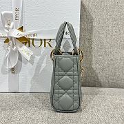 Lady Dior Micro Bag Gray Cannage Lambskin - 12x10.2x5cm - 2