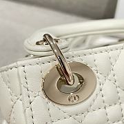 Lady Dior Micro Bag White Cannage Lambskin - 12x10.2x5cm - 6